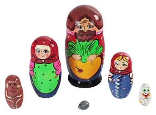Матрешка Нескучные игры Репка, 6 кукол фото 2