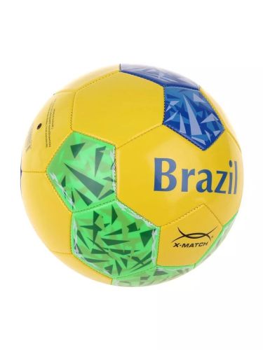 Мяч футбольный X-Match Бразилия размер 5 покрышка 1 слой PVC 1.8 мм 57059 фото 4