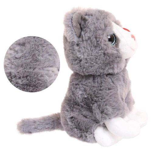 Мягкая игрушка Abtoys Котик серый, 15см фото 3