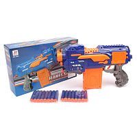 Автомат эл., в комплекте: м/пули 16шт., фонарь эл.,свет, тестовые эл.пит. AG13*3шт., эл.пит. АА*3шт.не вх.в комплект, коробка