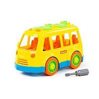 Конструктор транспорт Автобус (в сеточке) желтый