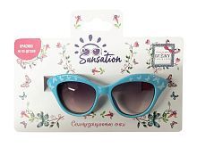 Солнцезащитные очки д.детей Бабочки,оправа голубая