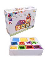 Конструктор магнитный, 54 детали, коробка