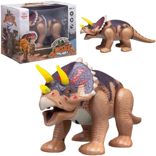 Динозавр Трицератопс, световые и звуковые эффекты, 3 цвета фото 4
