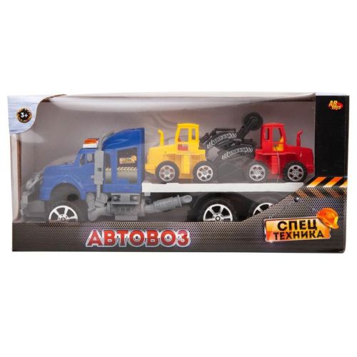 abtoys автовоз с двумя машинками, синий кузов ABtoys Автовоз с двумя машинками, синий кузов