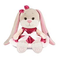 Мягкая игрушка Зайка Лин в Платье с Пайетками и Мехом 20 см