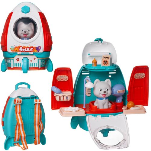 игровой набор junfa ранец-трансформер зоосалон с собачкой Игровой набор Junfa Ранец-трансформер Зоосалон с собачкой