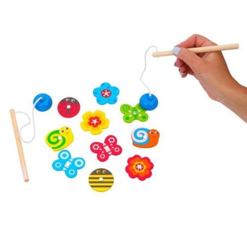 Игра-рыбалка "Ловим бабочек": 10 дет., 2 магнит. удочки