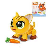 Робот-конструктор Мой маленький питомец, свет, звук, бежит за едой, 16 деталей, эл.пит. АА*2 не вх.в комплект
