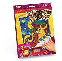 Набор для тв-ва Раскраска глитерными блестками по номерам Пони