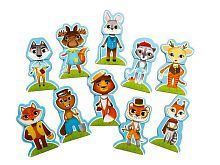 Развивающая игра половинки Жители леса