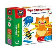 Настольная игра Vladi Toys Смешная компания. Игра с прищепками VT5303-06