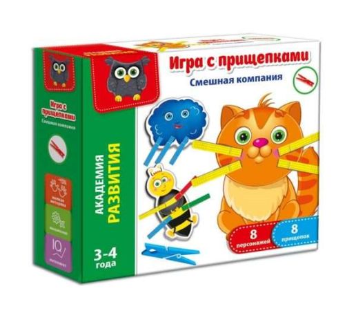 Настольная игра Vladi Toys Смешная компания. Игра с прищепками VT5303-06