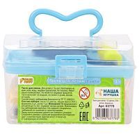 Тесто для лепки: 12 цветов, 204г, ролик, формочки