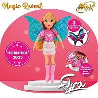 Шарнирная кукла Winx Club Magic reveal Флора с крыльями 24 см IW01302202
