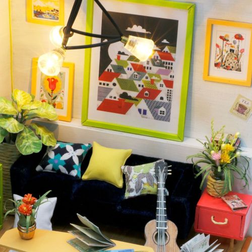 Интерьерный конструктор-румбокс Robotime Гостиная музыканта фото 9