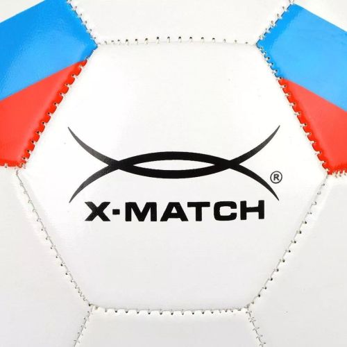 Мяч футбольный X-Match размер 5 покрышка 1 слой 1,6 мм PVC Российский флаг 56477 фото 3