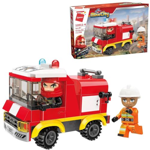 Конструктор Qman серия MineCity Пожарная машина 108 деталей