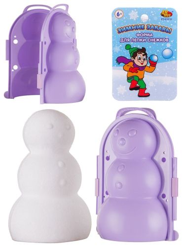 abtoys снежколеп снеговик 3d фиолетовый 16х12х22 см ABtoys Снежколеп Снеговик 3D фиолетовый 16х12х22 см