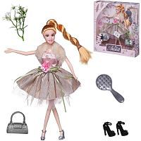 Кукла Junfa Atinil Цветочная гармония (в бледно-розовом платье) в наборе с аксессуарами, 28см, блондинка