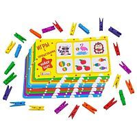 Настольная игра Alatoys Игры с прищепками. Веселые зверята