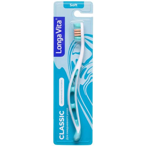 зубная щетка longa vita classic голубая Зубная щетка Longa Vita Classic голубая