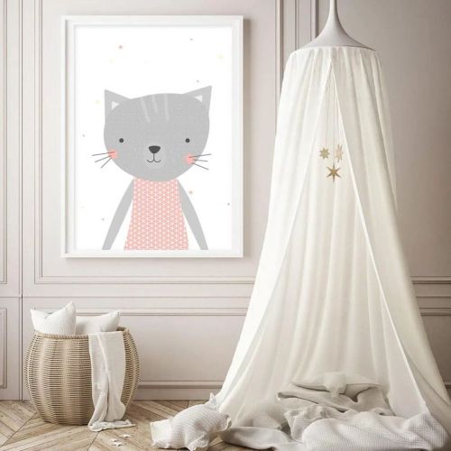 интерьерный дизайнерский постер "мяу кис-кис" (размер а3) Интерьерный дизайнерский постер "Мяу кис-кис" (размер А3)