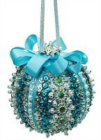 Шар новогодний из пайеток Серебрянный