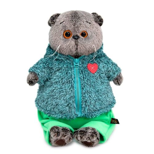 Басик в теплом костюме с сердечком 19 см