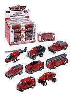 Пожарная техника металлическая, дисплей, в ассортименте