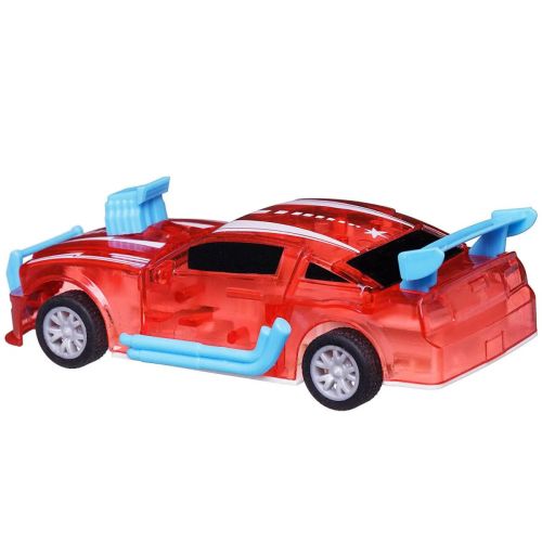 Машинка Abtoys разбивающаяся инерционная красная 1:32 фото 2