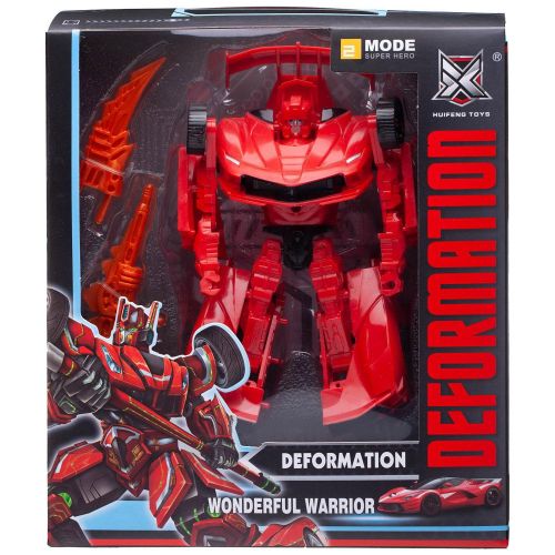 Робот-трансформер в машину Junfa красный фото 5