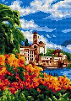 Алмазная мозаика 21 х 30 см полное заполнение Озеро в Швейцарии