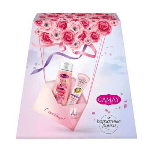 CAMAY Подарочный набор camay+бархатные ручки красота и уход (250+80мл) фото 6