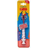 Зубная щетка Longa Vita детская, мигающая с присосоской 5-10 лет красная