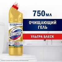 ДОМЕСТОС Гель чистящий густой Ультра Блеск Максимальная защита 750мл