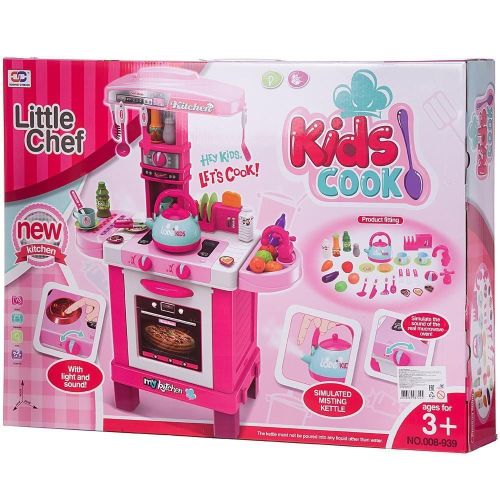 игровой набор junfa кухня многофункциональная, розовая Игровой набор Junfa Кухня многофункциональная, розовая