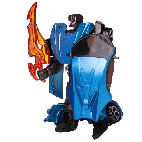 Робот-трансформер ABtoys Авторобот голубой, 1:43 фото 4