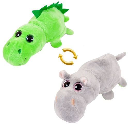 Перевертыши. Бегемот/Динозавр, 16 см. игрушка мягкая