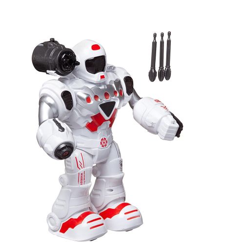 Робот Junfa Герой, электромеханический свет, звук, бело-красный фото 3