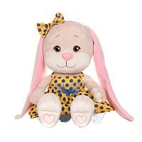 Мягкая Игрушка Зайка Jack&Lin в Желтом Платье в Синий Горошек, 25 см