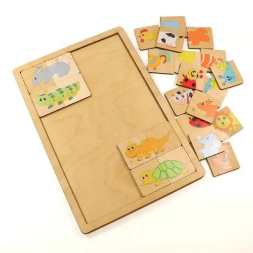 Игра развивающая деревянная Веселые половинки фото 2