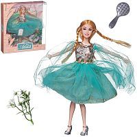 Кукла Junfa Atinil Летний день в платье с пайетками, в наборе с аксессуарами, 28см, блондинка