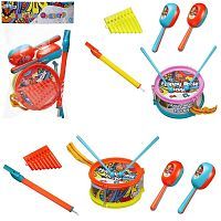 Музыкальные инструменты ABtoys ДоРеМио Весёлый оркестр маракасы, барабан, дудка, губная гармошка