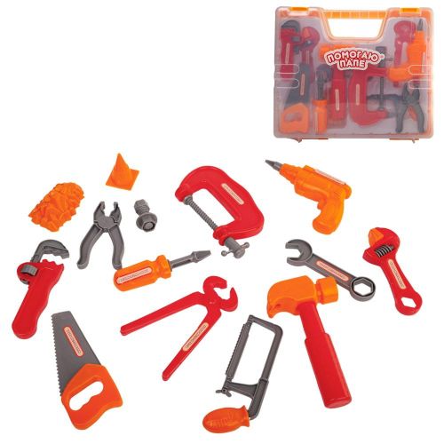 Помогаю Папе. Набор инструментов в чемоданчике