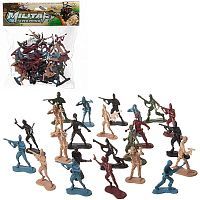 Солдатики Junfa пластмассовые, в пакете, 30 предметов, 14.5x17x3см