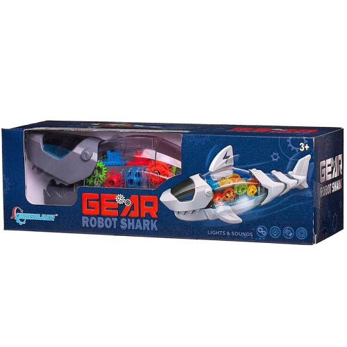 Интерактивная игрушка Junfa Робот-Акула электромеханическая серая фото 4