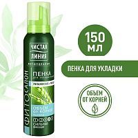 Чистая Линия Пенка для Укладки Волос Объем от Корней 150мл