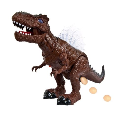 Динозавр Junfa коричневый (движение, свет, звук, откладывает яйца) фото 6