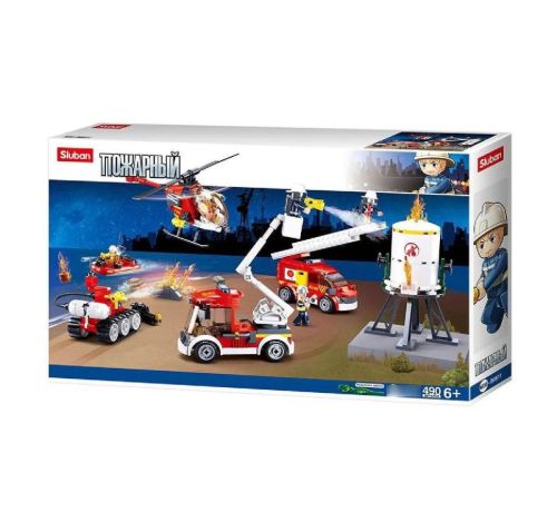 Конструктор Sluban серия Пожарный Сложный пожар 490 деталей фото 6